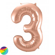 Folija balon - Številka 3 Rose gold Folija balon - Številka 3 Rose gold